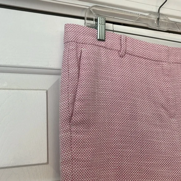 Ann Taylor Ava ankle pants in pink & white texture. Size 10 Tall - Picture 7 of 10